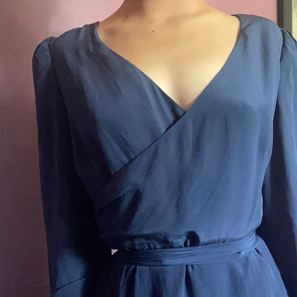 Navy Blue Cocktail Mini Dress